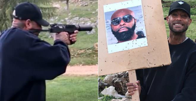 Booba s’entraine à tirer en prenant pour cible Kaaris ! (Vidéo)