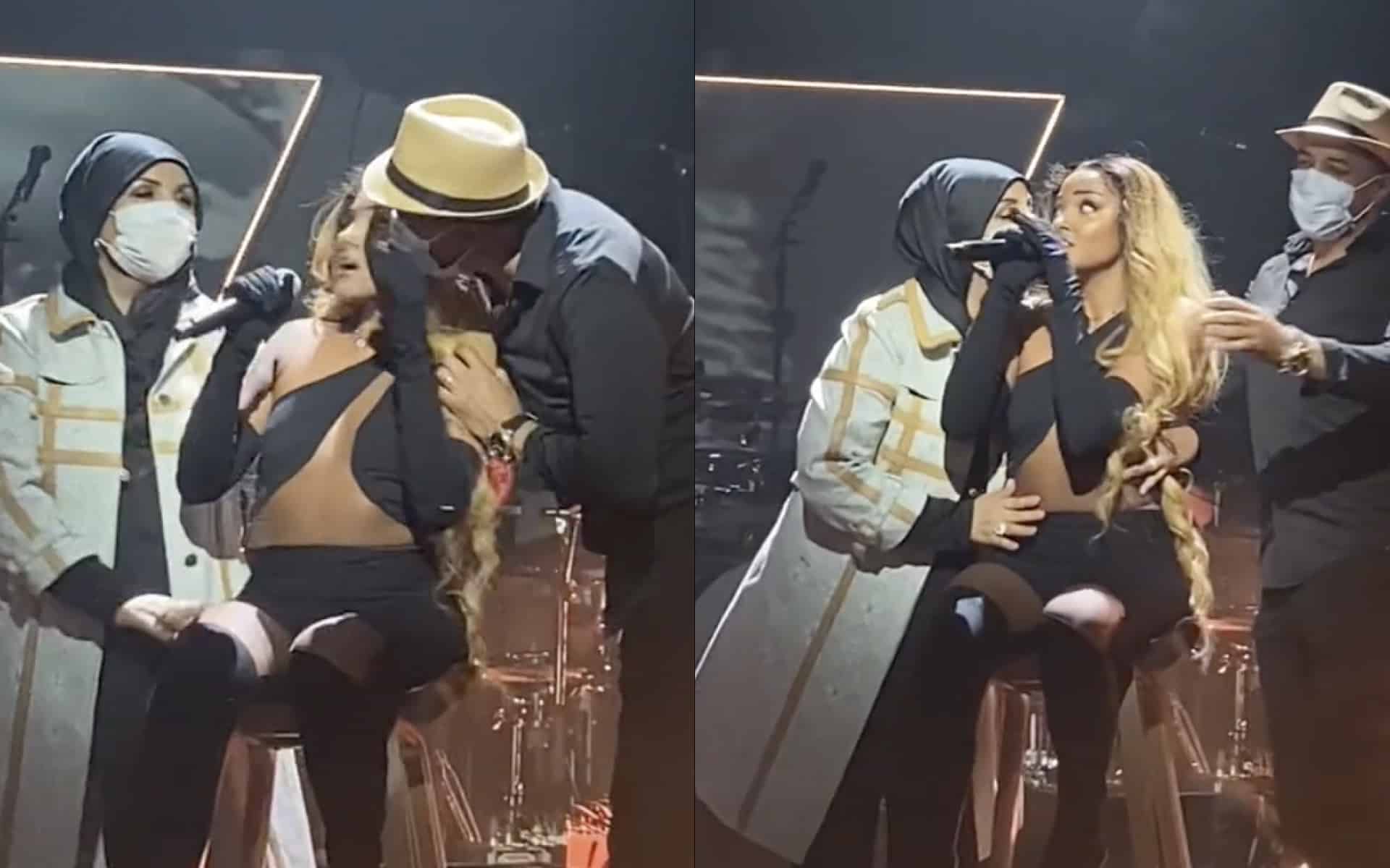 Wejdene surprise en plein show par ses deux parents