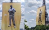 Ninho affiché en grand sur la Tour Eiffel pour sa collaboration avec Adidas