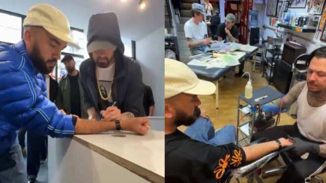 Oli s’est fait tatouer un mot écrit sur son bras par Eminem, la vidéo fait le buzz