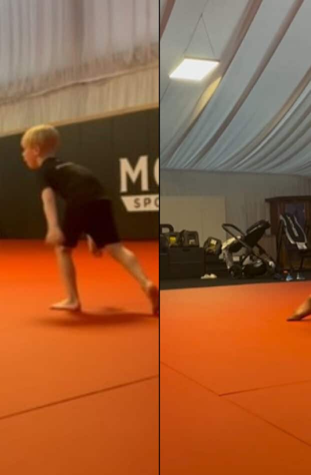 Conor McGregor transmet sa passion en s'entrainant avec son fils