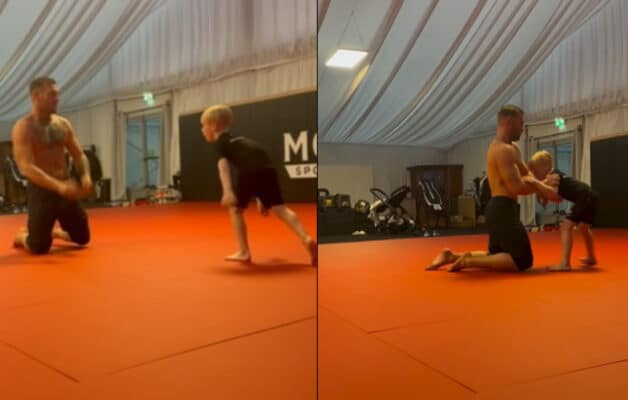 Conor McGregor transmet sa passion en s'entrainant avec son fils