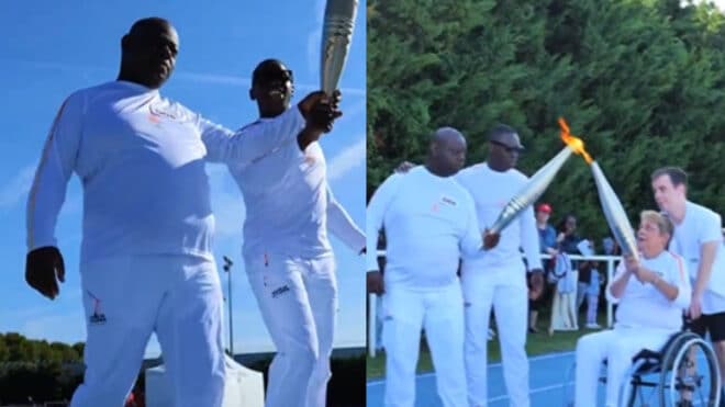 Alors qu’ils cartonnent au cinéma, Golo et Richie ont porté la flamme pour les Jeux paralympiques