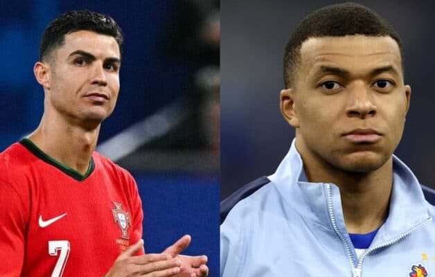 Cristiano Ronaldo encourage Kylian Mbappé après son premier but pour le Real Madrid