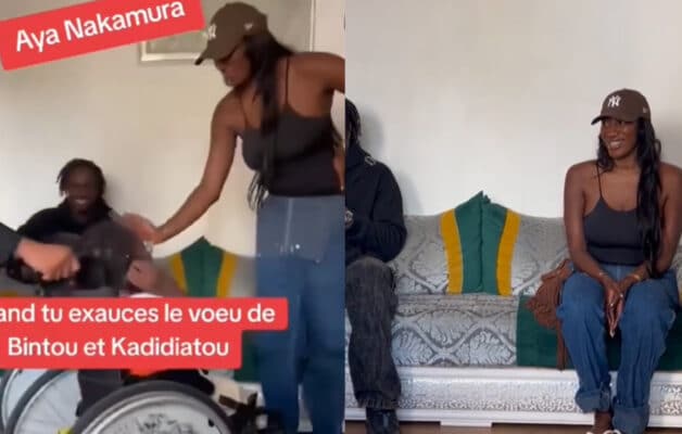 Aya Nakamura fait une surprise à deux sœurs en situation de handicap