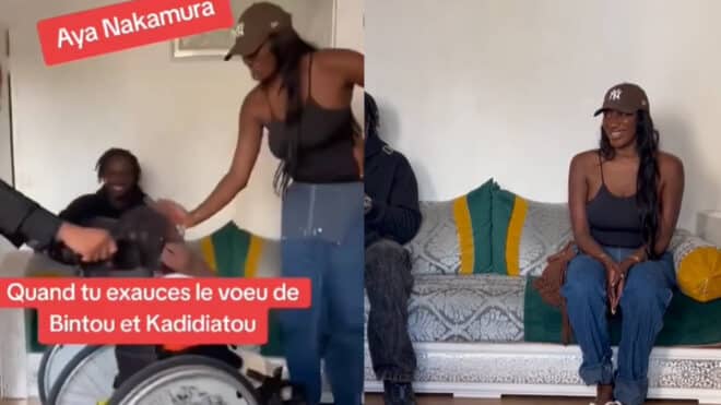 Aya Nakamura fait une surprise à deux sœurs en situation de handicap