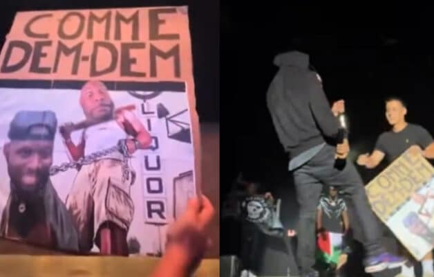 Booba provoque Gims en plein concert avec la pancarte d'un fan