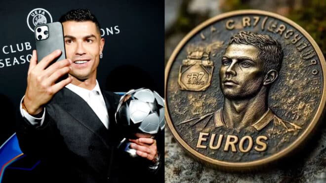 Le Portugal rend hommage à Cristiano Ronaldo avec une pièce commémorative de sept euros