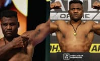 Francis Ngannou rend hommage à son fils lors de la pesée avant son combat contre Renan Ferreira