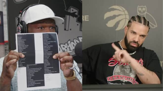 50 Cent a dévoilé une liste des ennemis de Drake en plein interview à la radio