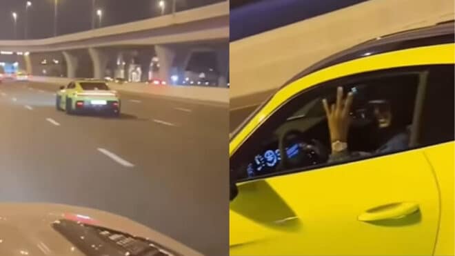 Quand Booba fait la course avec des fans à Dubaï