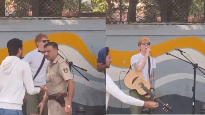 Ed Sheeran stoppé par la police indienne en plein concert improvisé