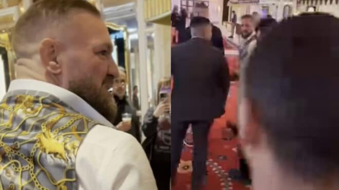 Conor McGregor crache sur un fan de Khabib Nurmagomedov qui l’a provoqué