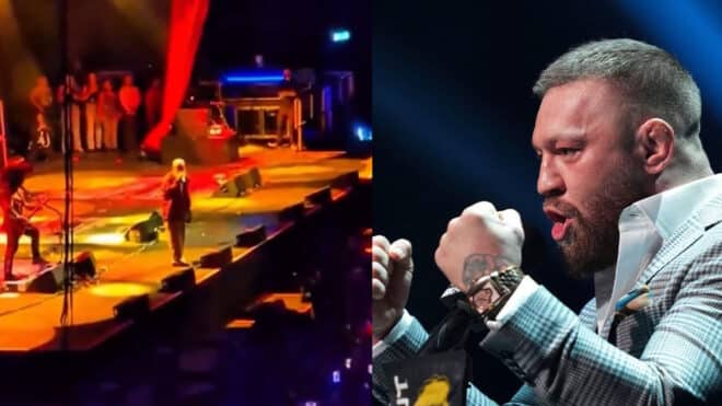 Conor McGregor hué lors d’un concert en Irlande auquel il assistait